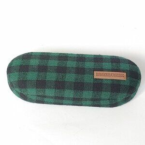 BEAVER CANOE Eye Glasses Storage Case PLAID Buffalo Plaid ROOTS CANADA GREEN